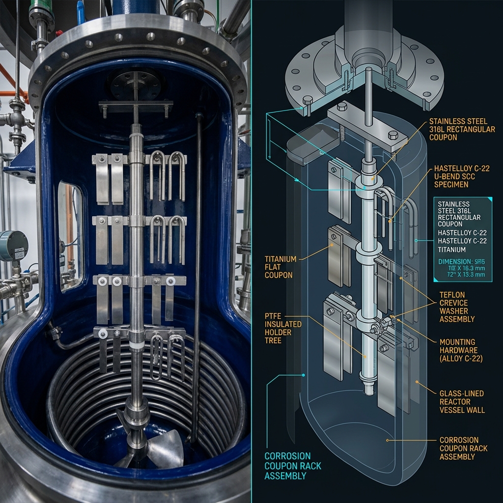 Corrosion Coupon Holder and Exposure Rack Architecture
